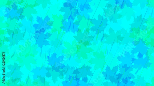 Flying maple leaves, raindrops. Autumn background. The idea of design of tiles, wallpaper, packaging, textiles, background.