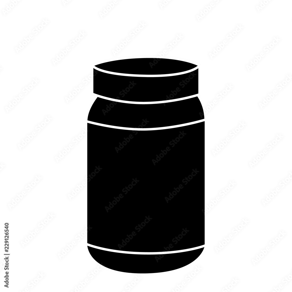 silhouette of glass jar with lid silhouette of glass jar with lid