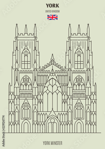 York Minster in York  UK. Landmark icon