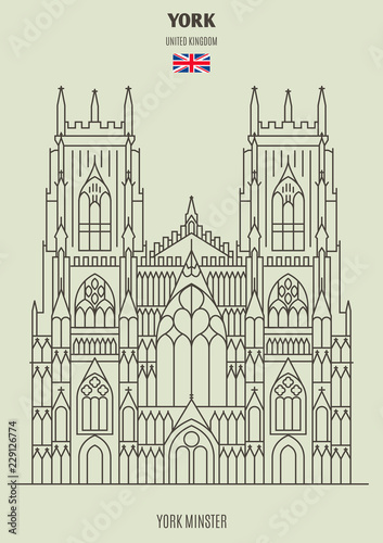 York Minster in York, UK. Landmark icon