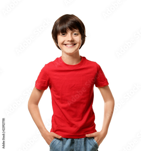 Smiling little boy in t-shi...