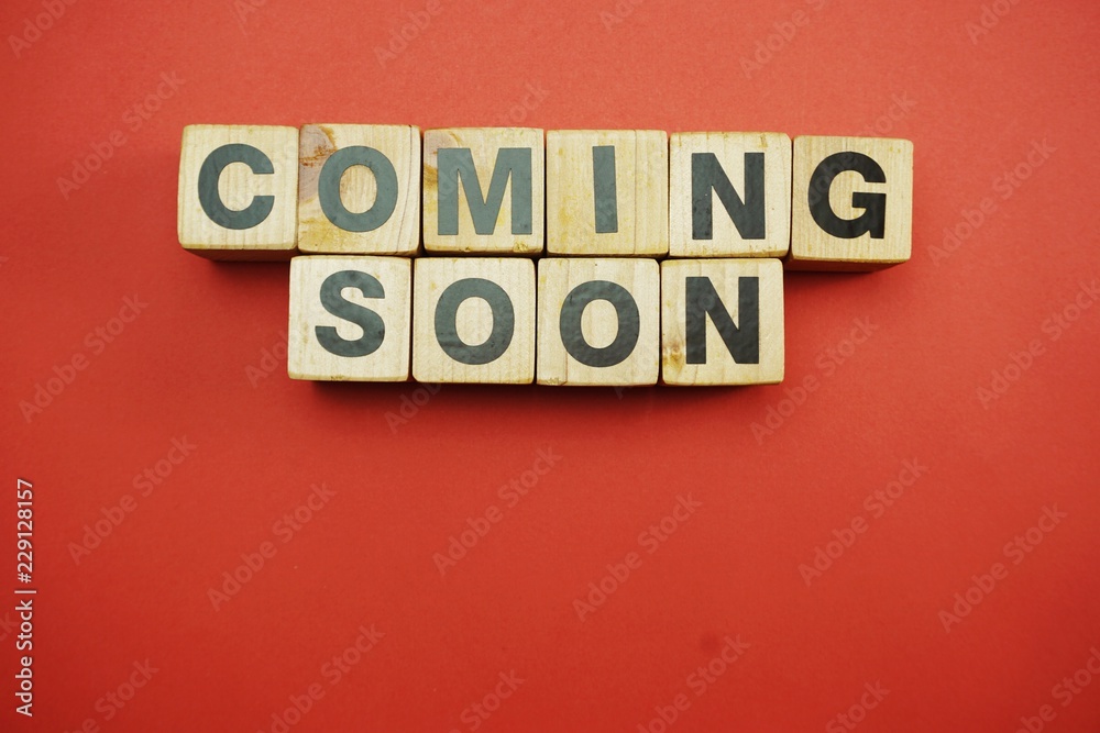 Obraz premium coming soon letter word