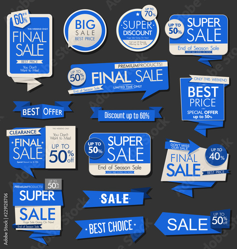 Modern sale banners labels and tags collection