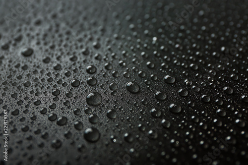 Drops of water on dark background