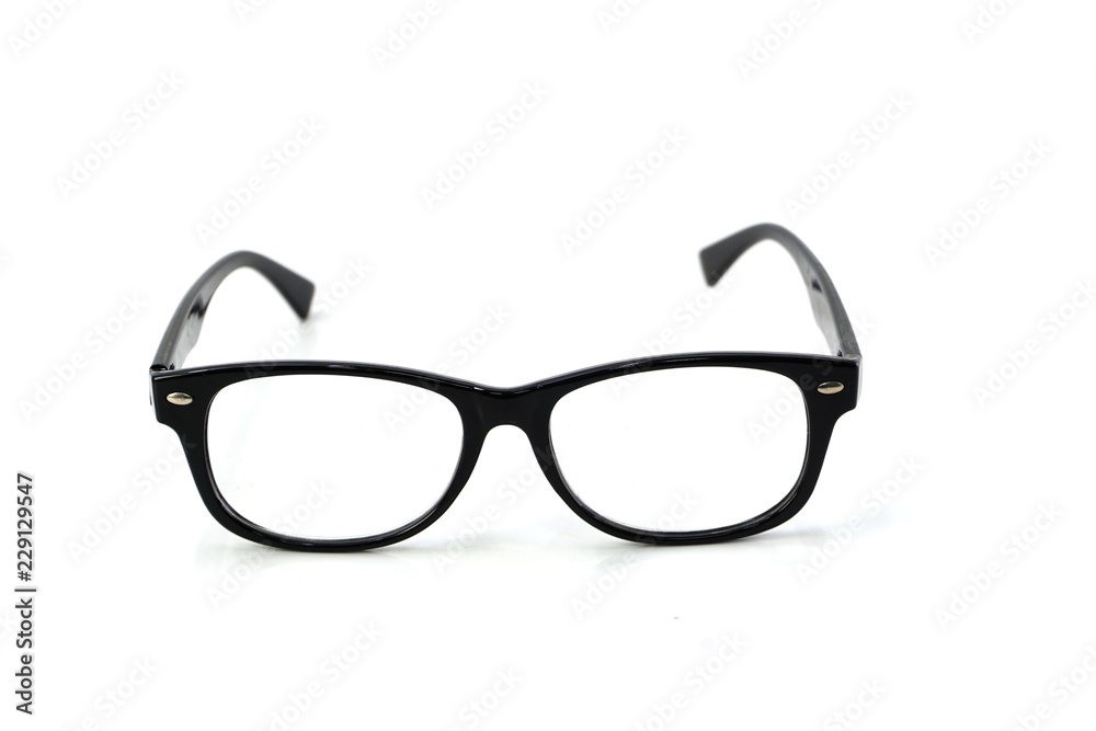 Fototapeta premium black eye glass isolated on white background