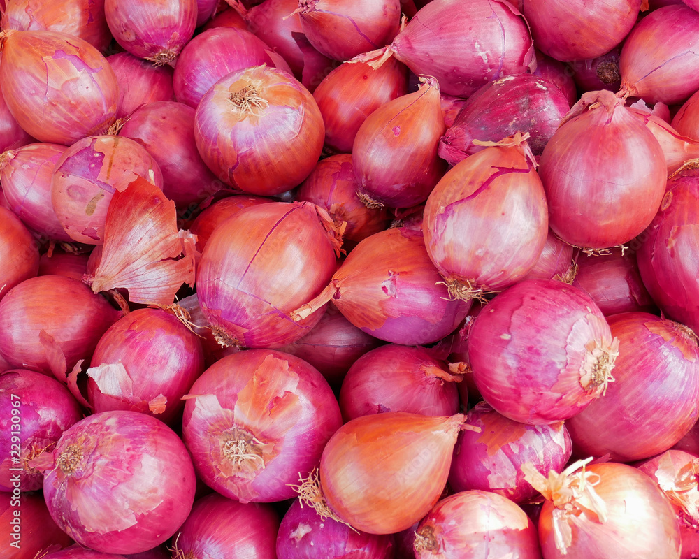 organic red onions top view, food background organic red onions top view, food background