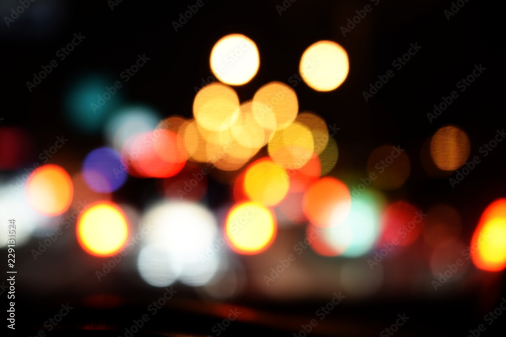 bokeh night light abstract background