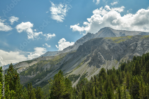 Beautiful peaks around Ofenpass in Swiss National Park