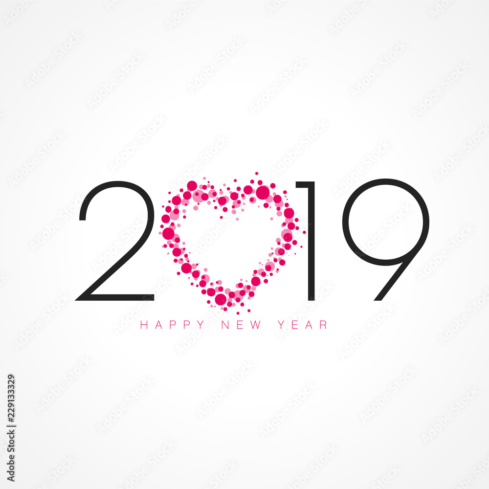 Fototapeta premium carte de voeux, 2019