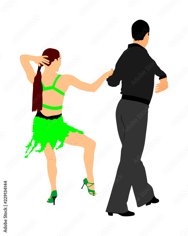 Elegance tango Latino dancers vector illustration isolated on white background. Dancing couple. Partner dance salsa, woman and man in love. lady and gentleman dance passionate Latin America salsa. Elegance tango Latino dancers vector illustration isolated on white background. Dancing couple. Partner dance salsa, woman and man in love. lady and gentleman dance passionate Latin America salsa.