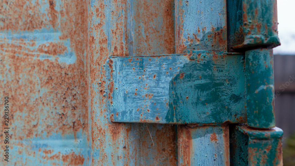 Rusty texture on a metal container that is on the street all year round. Rusty texture on a metal container that is on the street all year round.