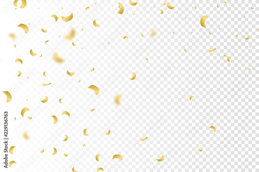 golden shiny confetti isolated background - obrazy, fototapety, plakaty 