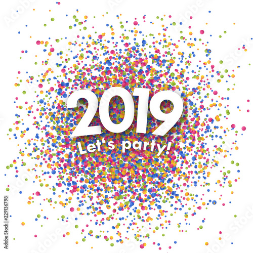bunte Konfetti - 2019 Lets Party