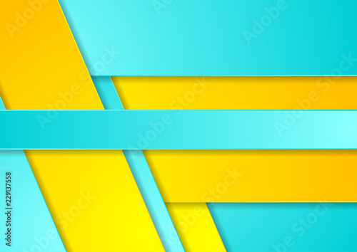 Bright cyan and yellow abstract corporate background