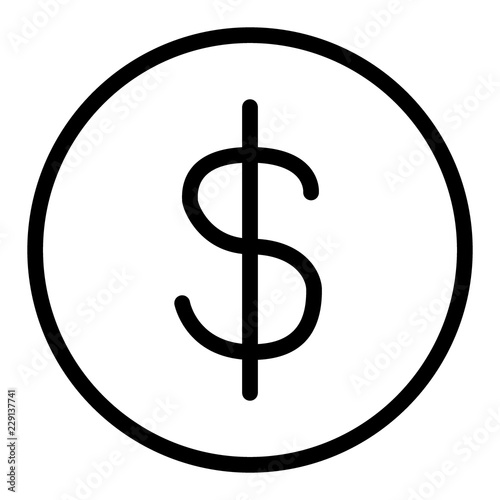 Dollar Sign Line Icon Currency Vector Illustration Isolated On White Money Symbol Outline Style Design Designed For Web And App Eps 10 Stock Vector Adobe Stock