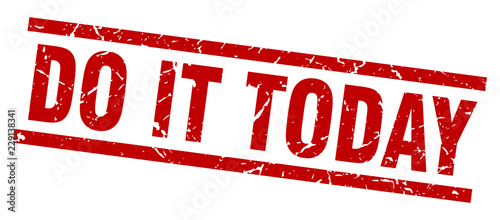 square grunge red do it today stamp