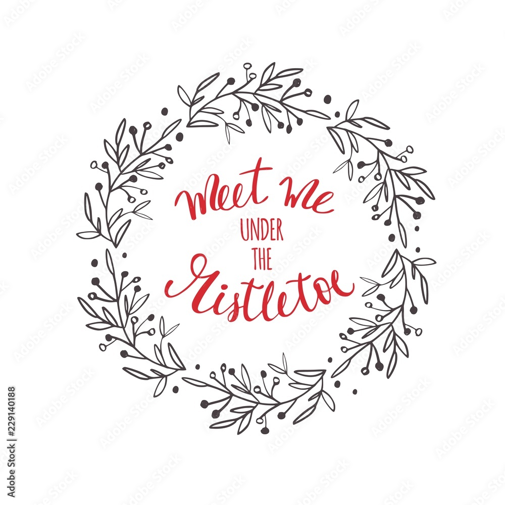 Obraz premium Merry Christmas and New Year words . Vector Lettering