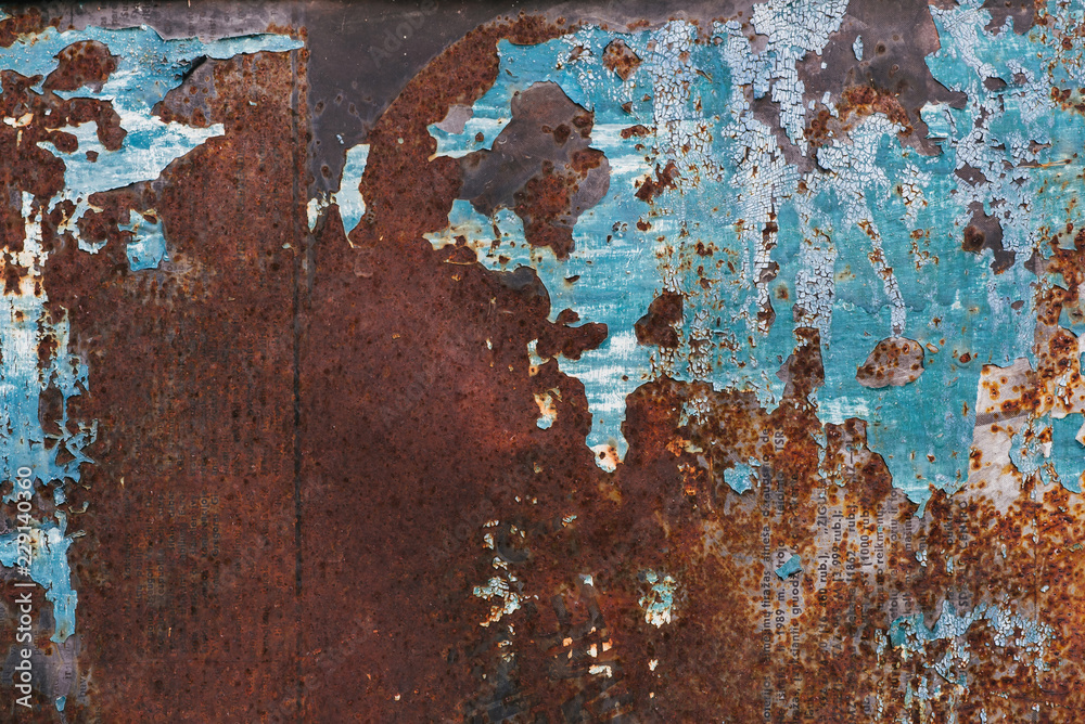 texture of rusty old metal with corrosion and exfoliating paint texture of rusty old metal with corrosion and exfoliating paint