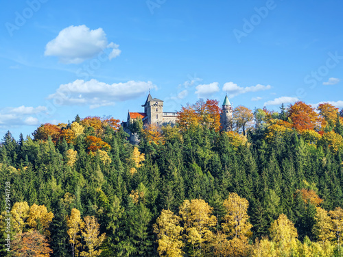 Neo gothic Lesna Skala castle in Szczytna