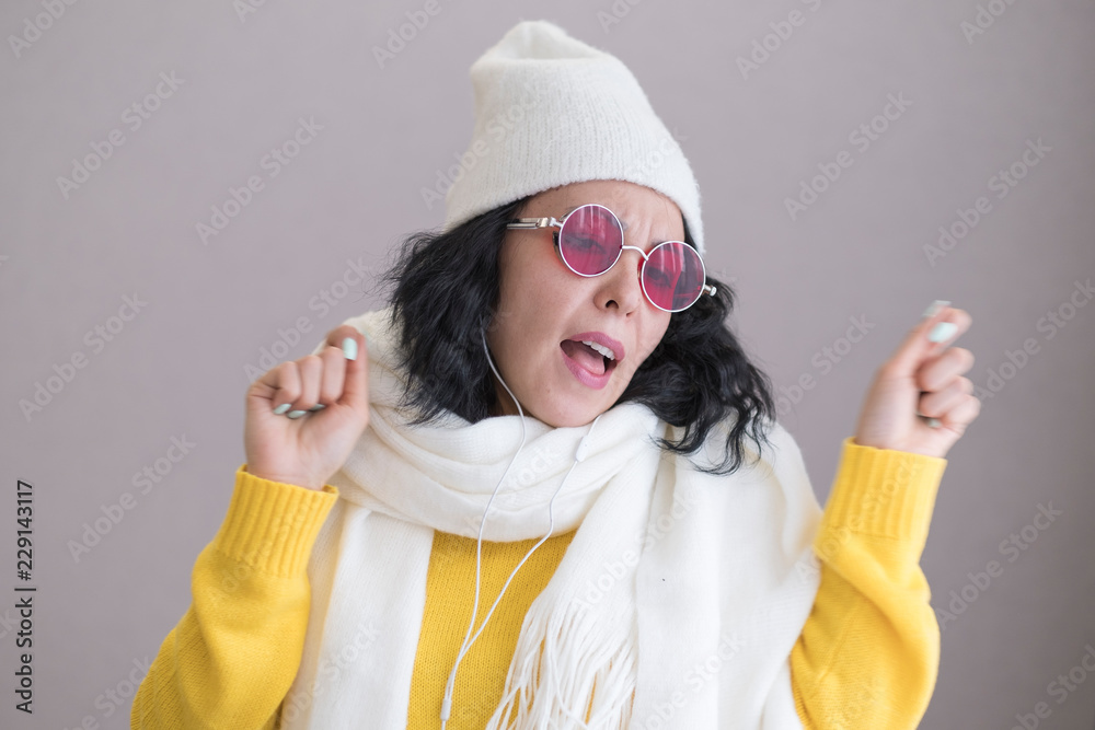 portrait of a young funny woman. eccentric queer woman.
