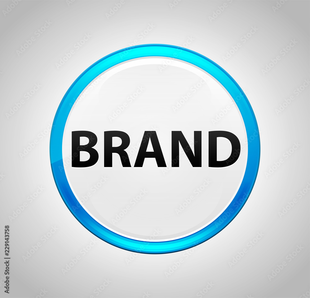 Brand Round Blue Push Button Brand Round Blue Push Button