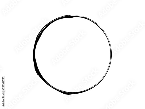 Grunge ink circle.Black ink circle made for your project.