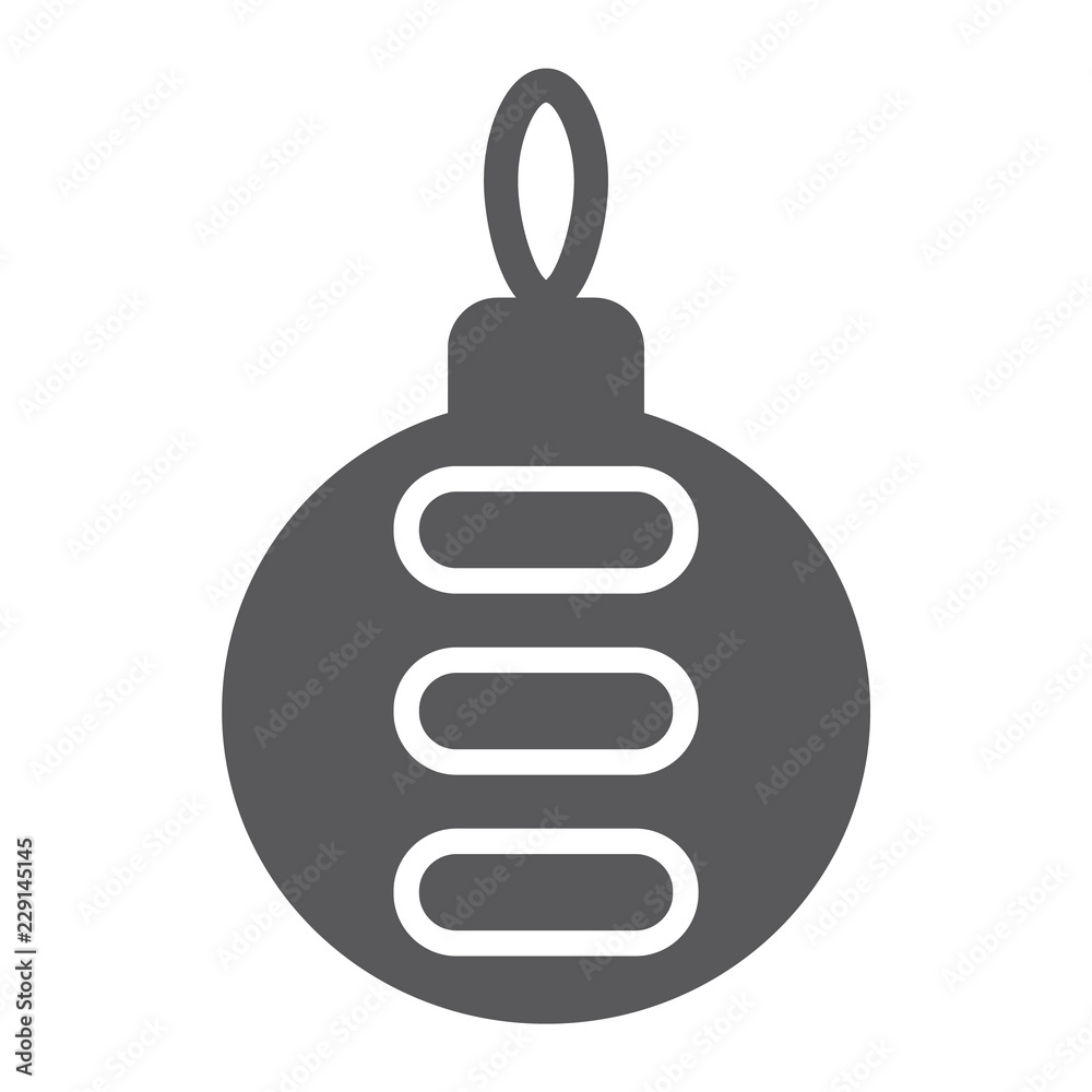 Christmas tree ball glyph icon, xmas and decoration, bauble sign, vector graphics, a solid pattern on a white background Christmas tree ball glyph icon, xmas and decoration, bauble sign, vector graphics, a solid pattern on a white background