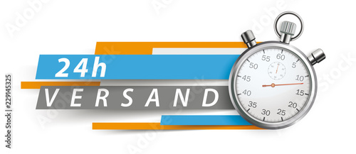 24h Versand Stoppuhr Banner