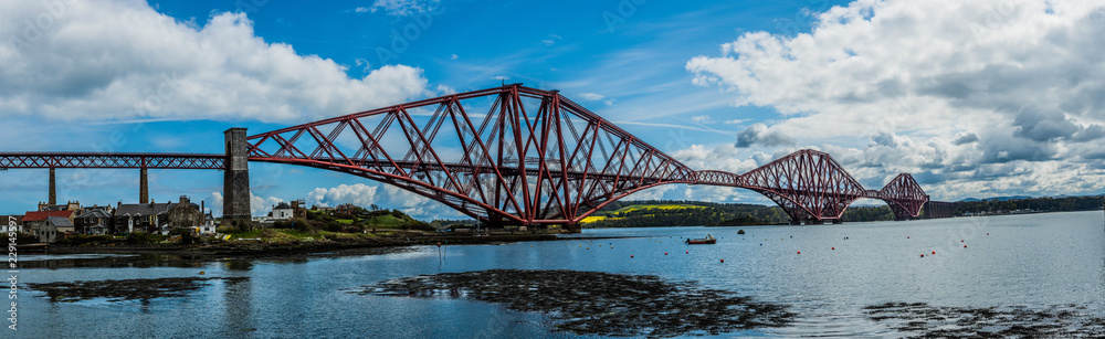 Forth Rail Bridge, Scotland, UK.  Panorama