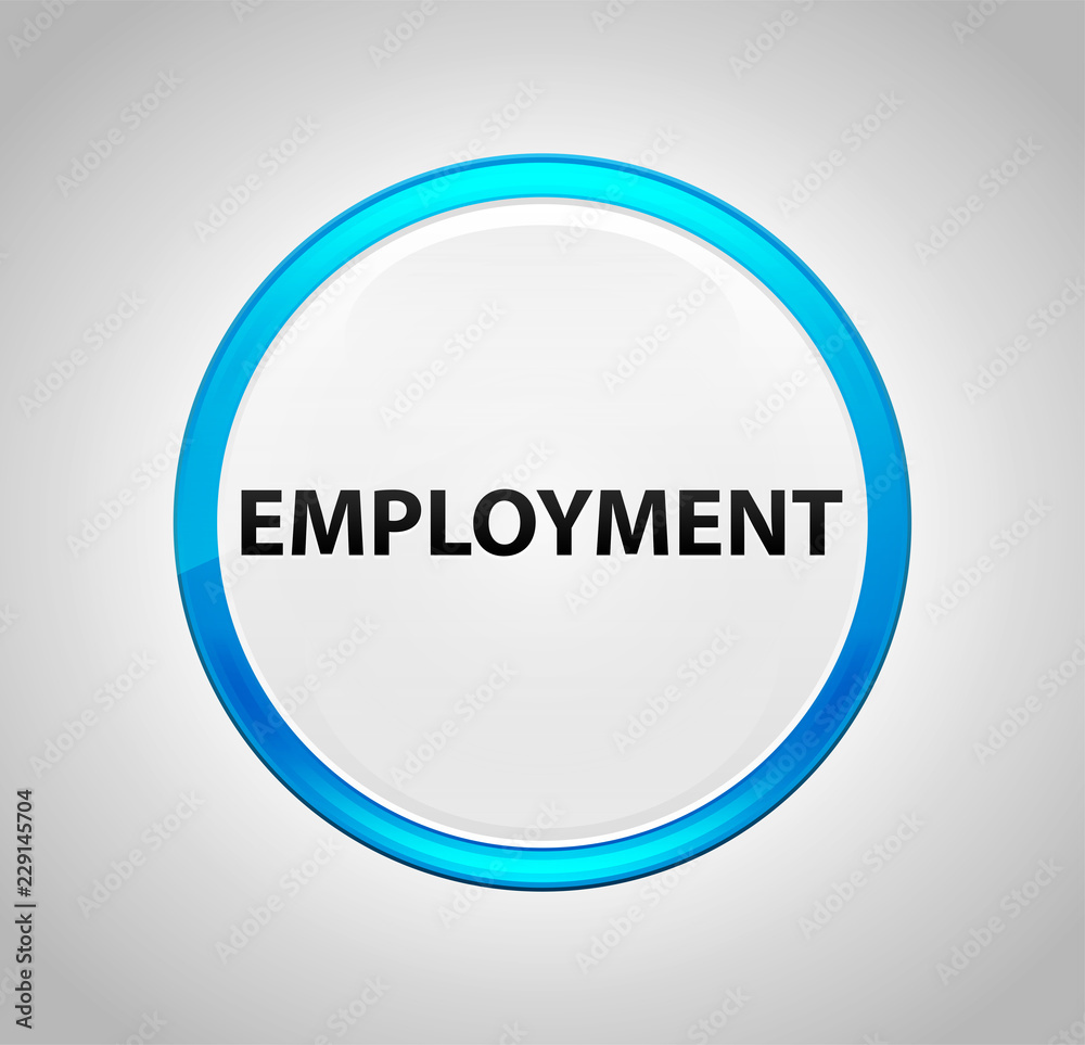 Employment Round Blue Push Button Employment Round Blue Push Button