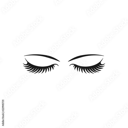 eyelashes logo icon design template vector
