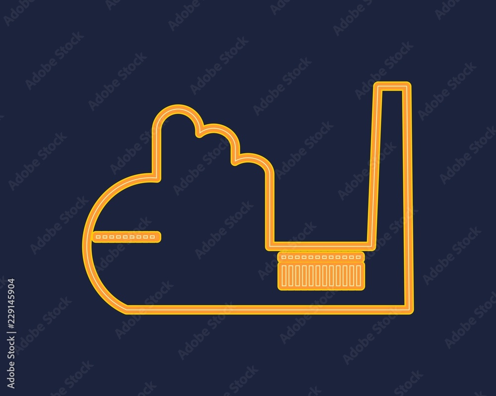 Obraz premium Thin line style factory icon. Web interface element