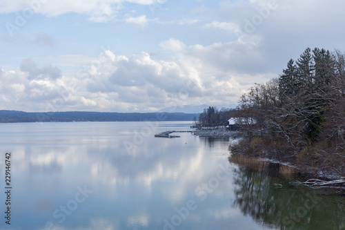 lake and clouds