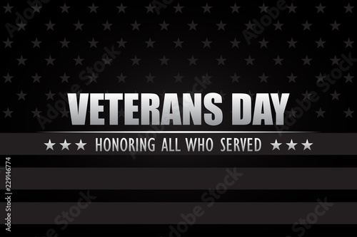 Veterans Day. Honoring all who served. Vector illustration