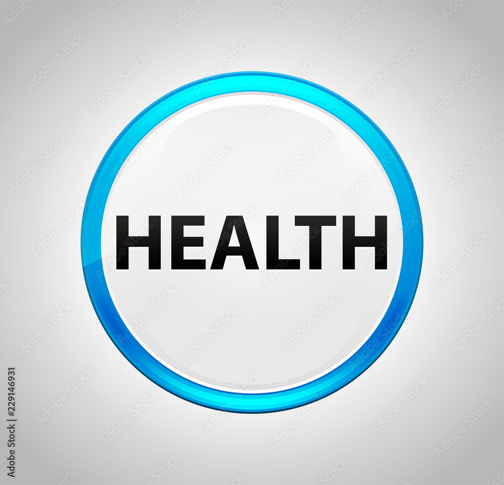 Health Round Blue Push Button Health Round Blue Push Button