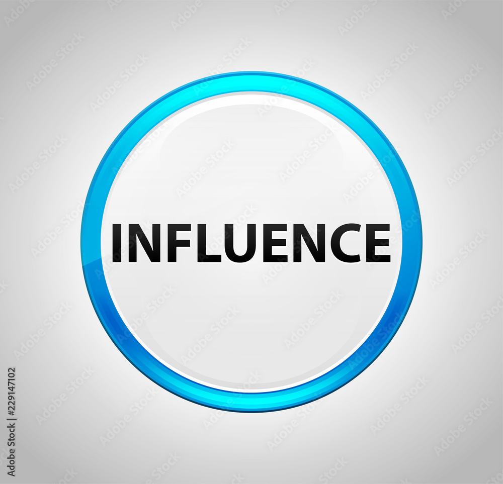 Influence Round Blue Push Button Influence Round Blue Push Button