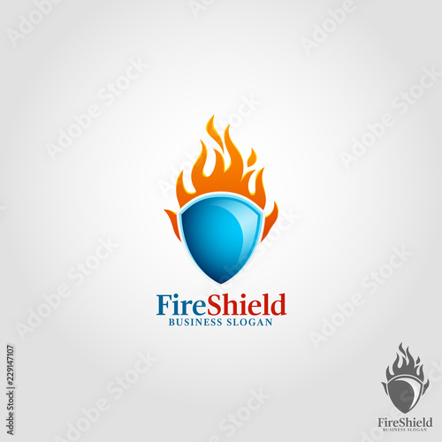 Fire Shield Logo Template
