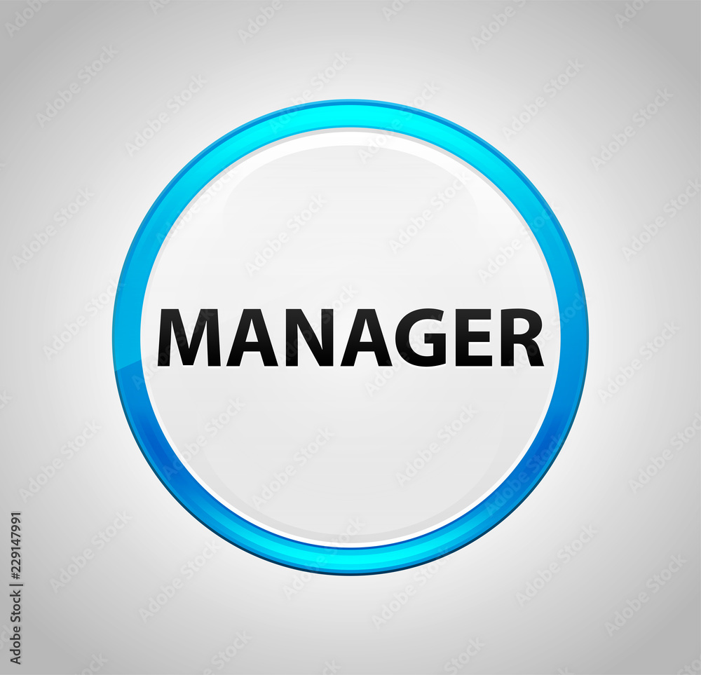 Manager Round Blue Push Button Manager Round Blue Push Button