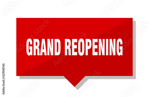 grand reopening red tag