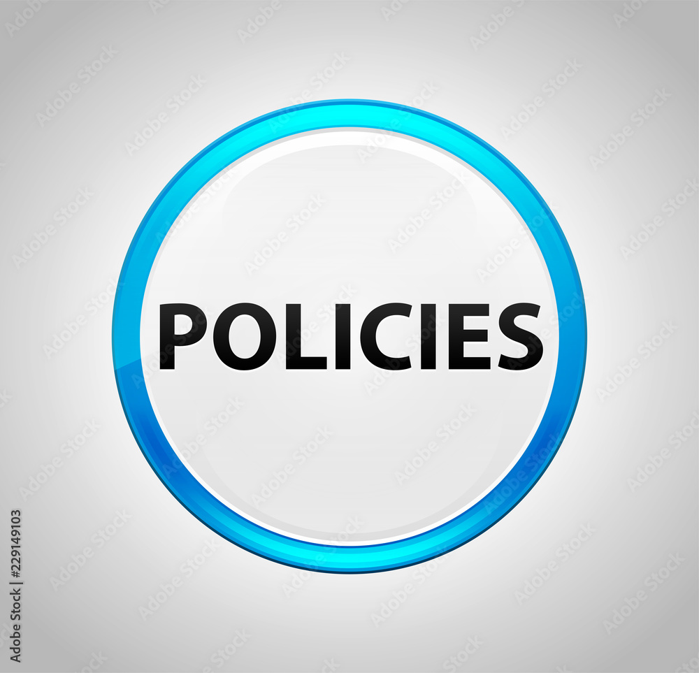 Policies Round Blue Push Button Policies Round Blue Push Button