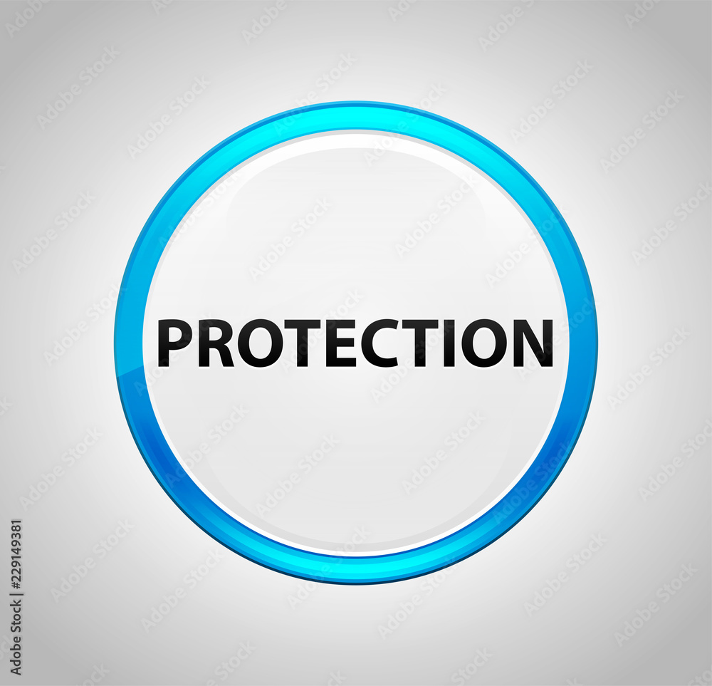 Protection Round Blue Push Button Protection Round Blue Push Button