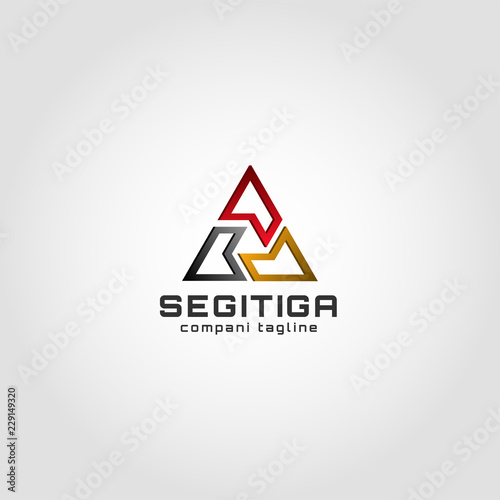Segi tiga - Separated Triangle Logo photo