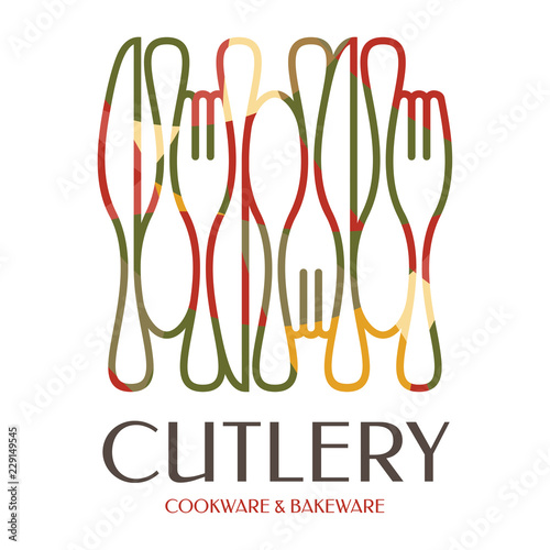 Cutlery Cookware Bakeware Food Restaurant Logo