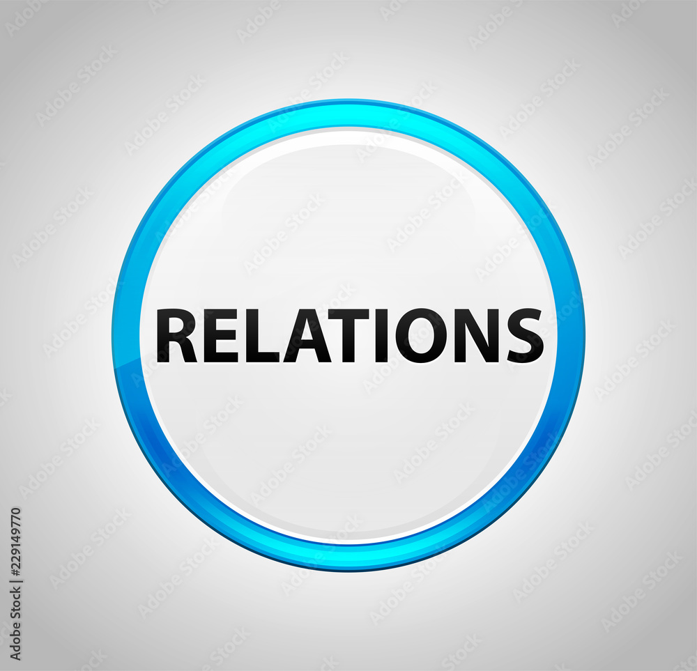 Relations Round Blue Push Button Relations Round Blue Push Button