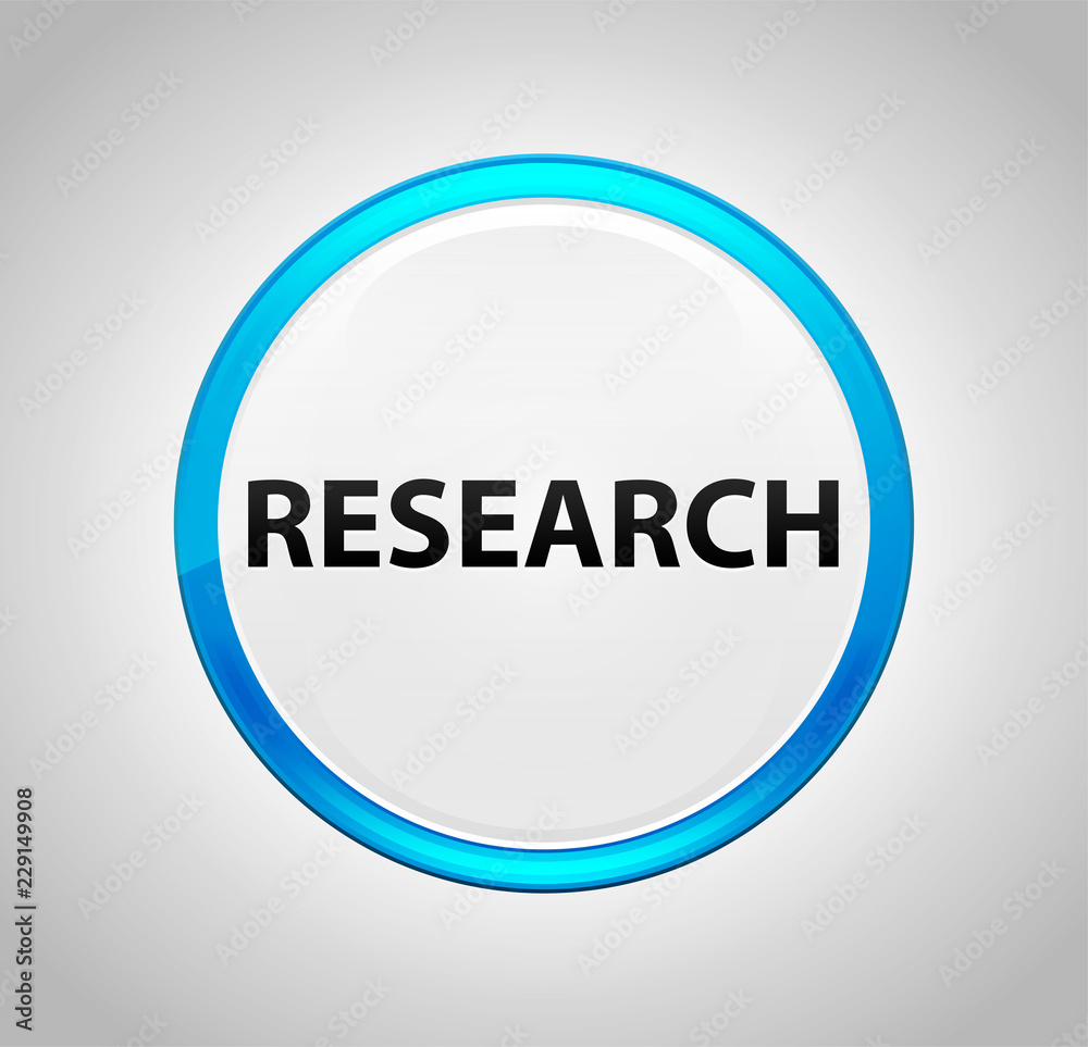 Research Round Blue Push Button Research Round Blue Push Button