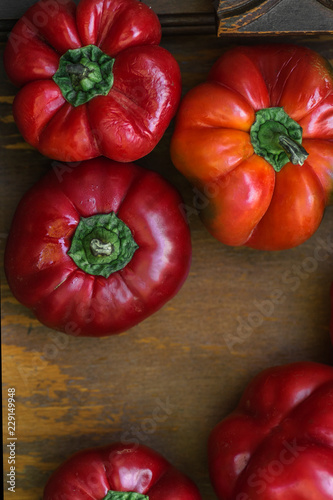 red hot pepper round shape natural background