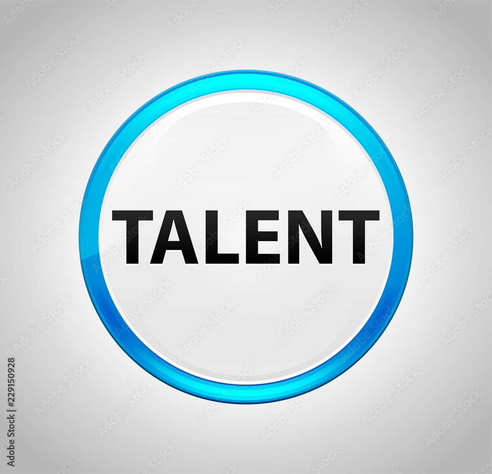 Talent Round Blue Push Button Talent Round Blue Push Button