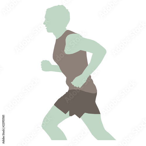 Figure of a running man
