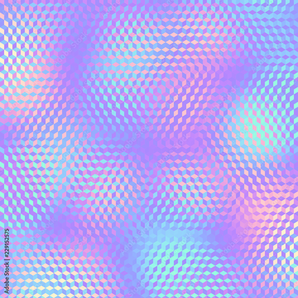 Blurred background. Geometric abstract pattern in low poly style. Effect of a glass. Small cubes. Vector image. Blurred background. Geometric abstract pattern in low poly style. Effect of a glass. Small cubes. Vector image.
