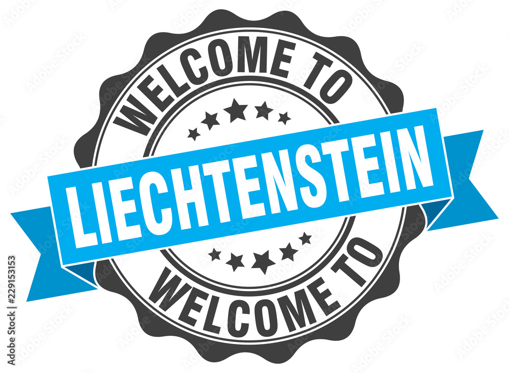 Liechtenstein round ribbon seal Liechtenstein round ribbon seal